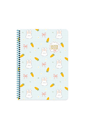 Keskin Color Kawaii Çizgili Stickerli Defter | 16,5 x 22,5 cm | Spiralli – 80 Yaprak