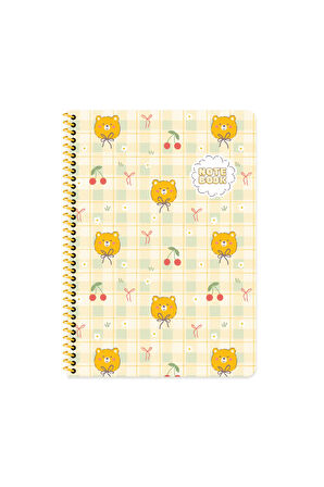 Keskin Color Kawaii Çizgili Stickerli Defter | 16,5 x 22,5 cm | Spiralli – 80 Yaprak