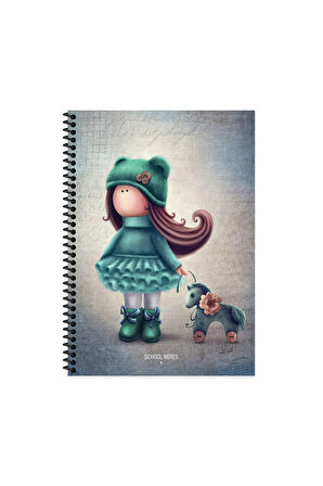 Keskin Color Tilda Çizgili Defter | 16,5 x 22,5 cm | Spiralli – 80 Yaprak