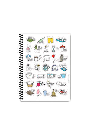 Hisli Şeyler 18.5x25 Çizgili Defter - Küreğinin Götürdüğü Yere Git