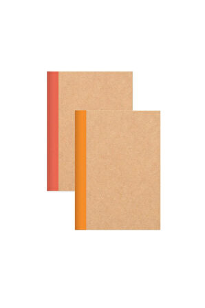 Keskin Color Kareli Stickerli Kraft Kapak 2'li Defter Set | 18,5 X 26 Cm | 50 Yaprak
