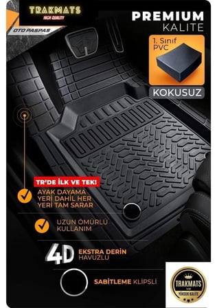 Hyundai Getz HB 2010  UNİVERSAL OTO PASPAS 4D HAVUZLU YENİ ÜRETİM SİYAH ADK