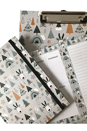 Atakids Lizy Sekreterlik Dosyası, Defter ve Haftalık Planlayıcı 3'lü Set