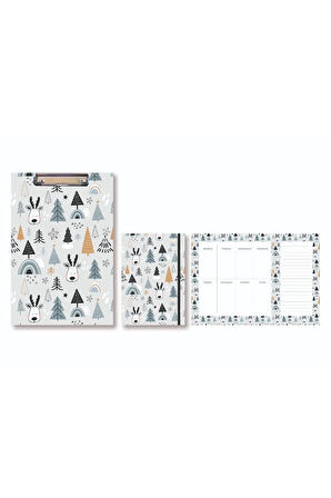 Atakids Lizy Sekreterlik Dosyası, Defter ve Haftalık Planlayıcı 3'lü Set