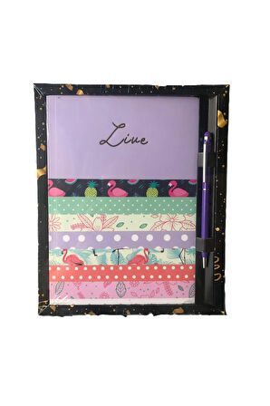 Atakids Lizy Tasarımlı Defter ve Kalem Seti (96 yaprak)