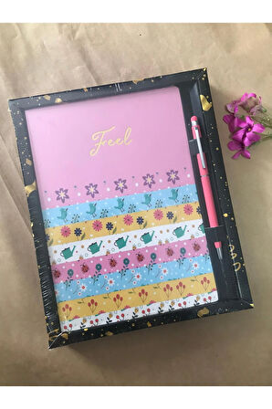 Atakids Lizy Tasarımlı Defter ve Kalem Seti (96 yaprak)