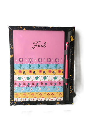 Atakids Lizy Tasarımlı Defter ve Kalem Seti (96 yaprak)