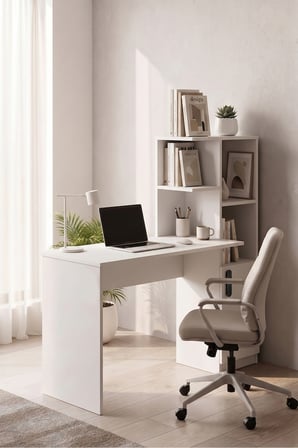 ADALIMODULES Ders Çalışma Masası 90 CM Kitaplıklı Çalışma Masası Öğrenci Masası Çalışma Masası