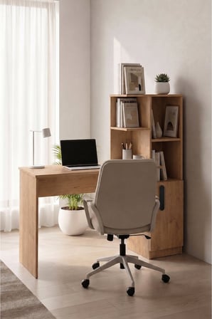 ADALIMODULES Ders Çalışma Masası 90 CM Kitaplıklı Çalışma Masası Öğrenci Masası Ofis Çalışma Masası