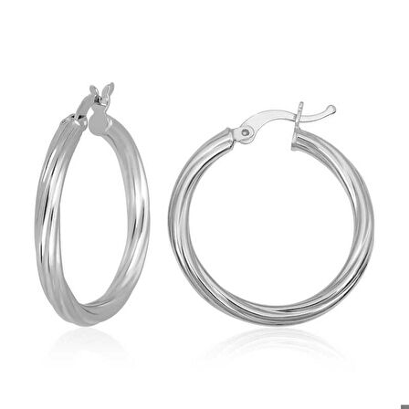 Gümüş 3 mm Burgu Şarnel Küpe