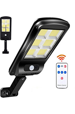 2 Adet Hareket Sensörlü 128 Led Solar Bahçe Sokak Lambası Kumandalı 3 Modlu Güneş Enerjili Büyük Boy