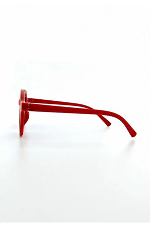 Sevimli Çocuk Güneş Gözlüğü Kırmızı Yuvarlak Çerçeve UV 400 Korumalı CE Belgeli Çocuk Güneş Gözlüğü