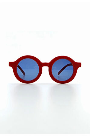 Sevimli Çocuk Güneş Gözlüğü Kırmızı Yuvarlak Çerçeve UV 400 Korumalı CE Belgeli Çocuk Güneş Gözlüğü