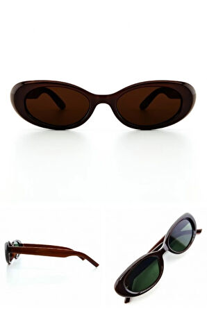 Yaz Tonu Renkli Kahverengi Kadın Güneş Gözlüğü Siyah Çerçeve UV 400 Korumalı CE Belgeli Güneş Gözlük