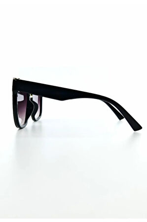 Gold Üst Siyah Çerçeve Kadın Güneş Gözlüğü UV 400 Korumalı CE Sertifikalı Güneş Gözlüğü