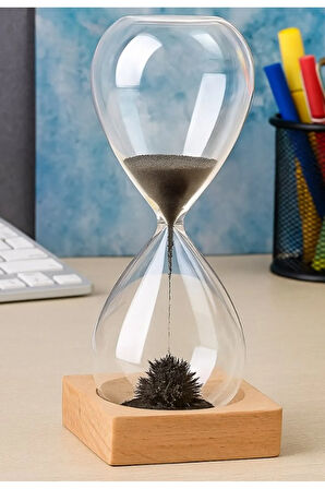 Dekoratif Ofis Hediyesi Kum Saati Dekoratif Mıknatıslı Manyetik Kum Saati Ofis Masa Üstü Hediyelik