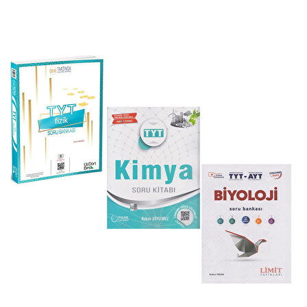 TYT Palme Kimya Üç Dört Beş Fizik Limit Biyoloji Soru Bankası 3 Kitap Set