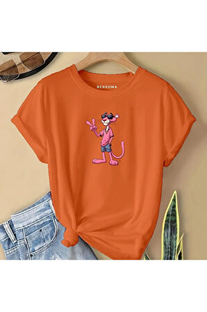 PEMBE KARAKTER BASKILI  ÇOCUK TİŞÖRT