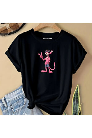 PEMBE KARAKTER BASKILI  ÇOCUK TİŞÖRT