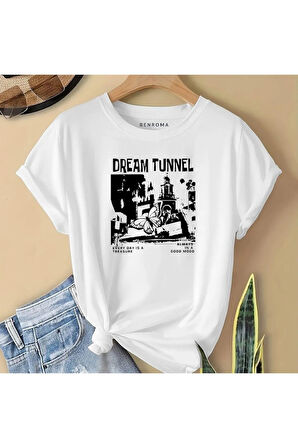 DREAM TUNNEL BASKILI  ÇOCUK TİŞÖRT
