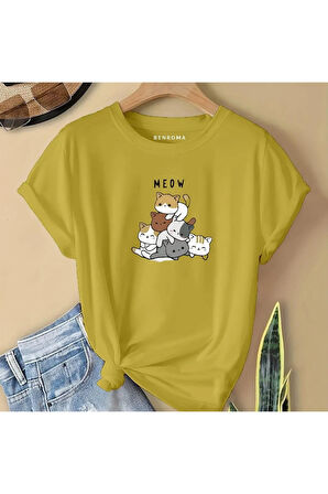 MEOW BASKILI  ÇOCUK TİŞÖRT