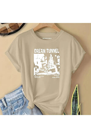 DREAM TUNNEL BASKILI  ÇOCUK TİŞÖRT