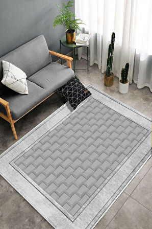 GRİ Kaymaz Taban Halı PB1186D