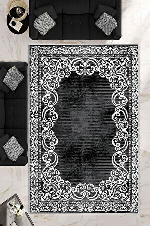 Kahverengi Dot Keçe Kaymaz Taban Eternity Salon Saçaksız Halı B1219