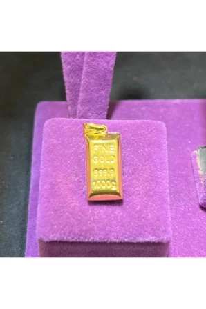 22 Ayar Altın Kolye Ucu Parlak Özel Tasarım 1.52gr Paksoy Hediye - C00325