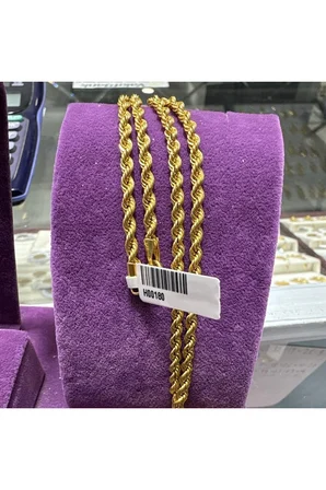 22 Ayar Altın Halat Zincir Modern Tasarım 10.08gr Hediye - H00180