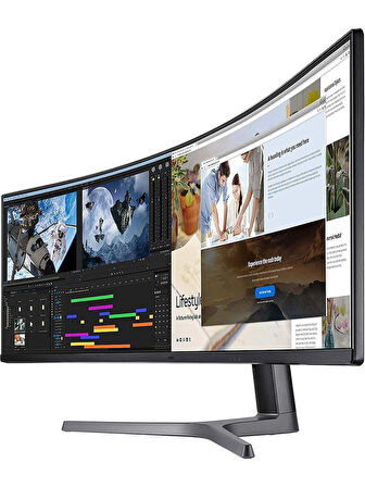 Samsung LC49RG90SSRXUF 49 Inç Crg9 4 Ms 120 Hz Dual Qhd QLED Kavisli Gaming Monitör