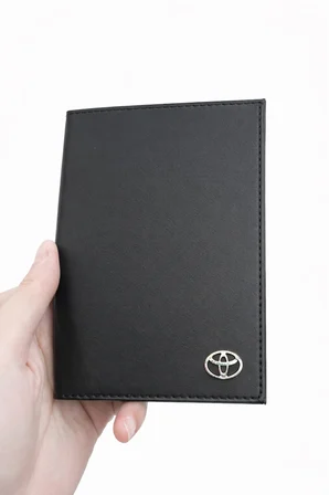 Metal Toyota Logolu Deri Ruhsat Kabı Cüzdanı Kılıfı Ruhsatlık METAL LOGO