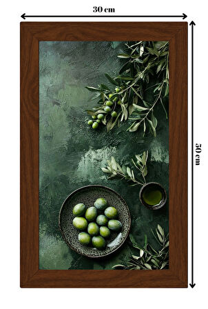 SERAMİK ÜZERİNE AHŞAP ÇERÇEVELİ 30x50cm TABLO NO:69