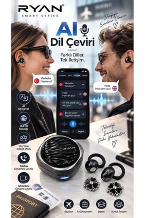 Özel Seri Charm Aksesuarlı Çevirili Kablosuz Kulaklık Yenilikçi Eşya İletişim Aleti Elektronik