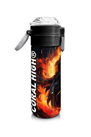 Kids Erkek Desenli Pipetli ve Direkt İçim Çelik Termos 500 ml