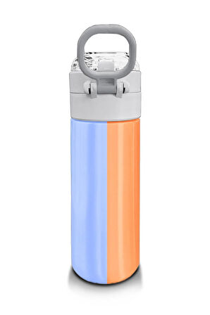 Kids Kız Desenli Pipetli ve Direkt İçim Çelik Termos 500 ml