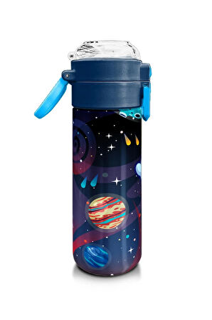 Kids Erkek Desenli Pipetli ve Direkt İçim Çelik Termos 500 ml