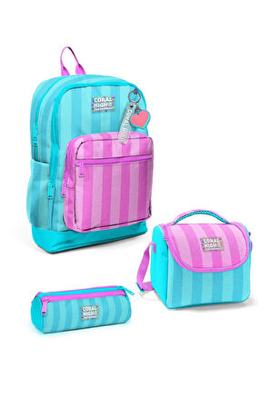 Kids Renkli Desenli 3’lü Okul Çanta Seti Set0123769 (2025 YENİ SEZON)