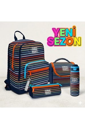 Kids Desenli 4’lü Okul Çanta Seti
