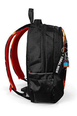 Kids Siyah Aslan Desenli 4’lü Okul Çanta Seti (Okul Çantası, Beslenme, Kalemlik, Matara)