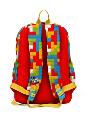 Kids Desenli 4'lü Okul Çanta Seti (Okul Çantası, Beslenme, Kalemlik, Matara)