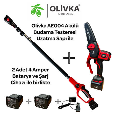 Olivka AE004 AKülü Budama Testeresi 2,7 mt. Uzatma Sapı ile Beraber