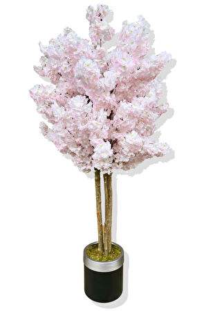 Yapay Ağaç Bahar Dalı 160 Cm Gümüş Kemerli Saksı