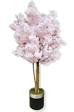 Yapay Ağaç Bahar Dalı 160 Cm Gümüş Kemerli Saksı