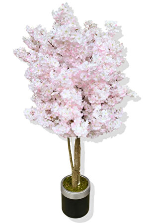 Yapay Ağaç Bahar Dalı 160 Cm Gümüş Kemerli Saksı