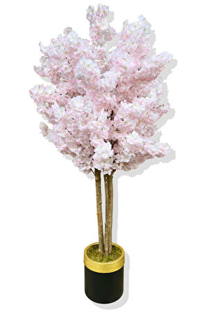 Yapay Ağaç Bahar Dalı 180 Cm Gold Kemerli Saksı