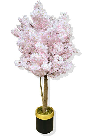 Yapay Ağaç Bahar Dalı 180 Cm Gold Kemerli Saksı