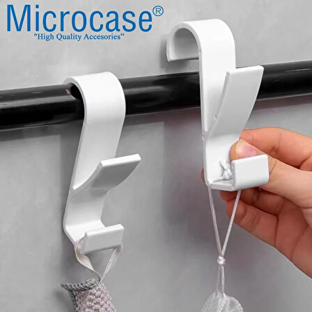 Microcase Sert Plastik Çift Başlı Kalorifer Radyatör Peteğinden Havlu Bornoz Kurutma Askılığı 1 Adet - BEYAZ AL4994