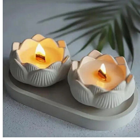DEKORATİF LOTUS MUM