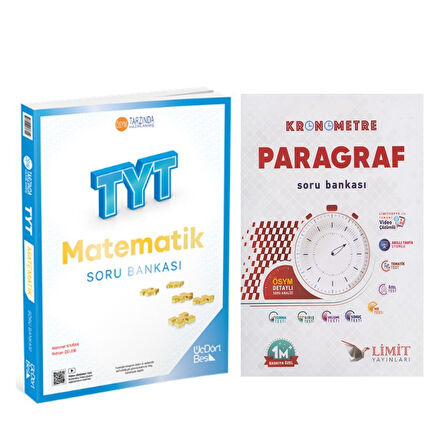Limit Yayınları TYT Paragraf ve Üç Dört Beş Matematik Soru Bankası 2 Kitap Set